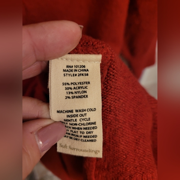 Soft Surroundings Ellen Rose/Pink Sweater Dress women's Small - Picture 5 of 7